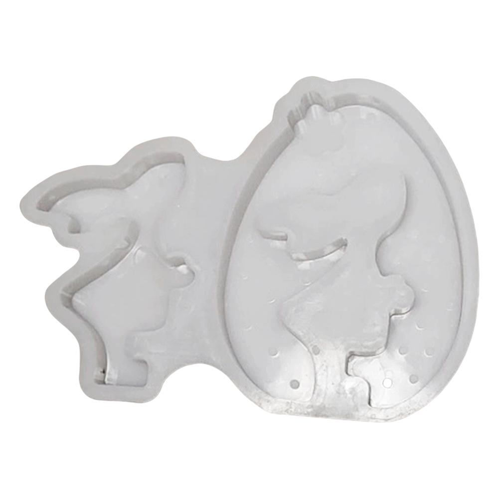 Silicone Easter Rabbit Mould DIY Animal Statue Cement Mold Non Stick Easter Egg Bunny Mold Plaster Mould for Easter Party