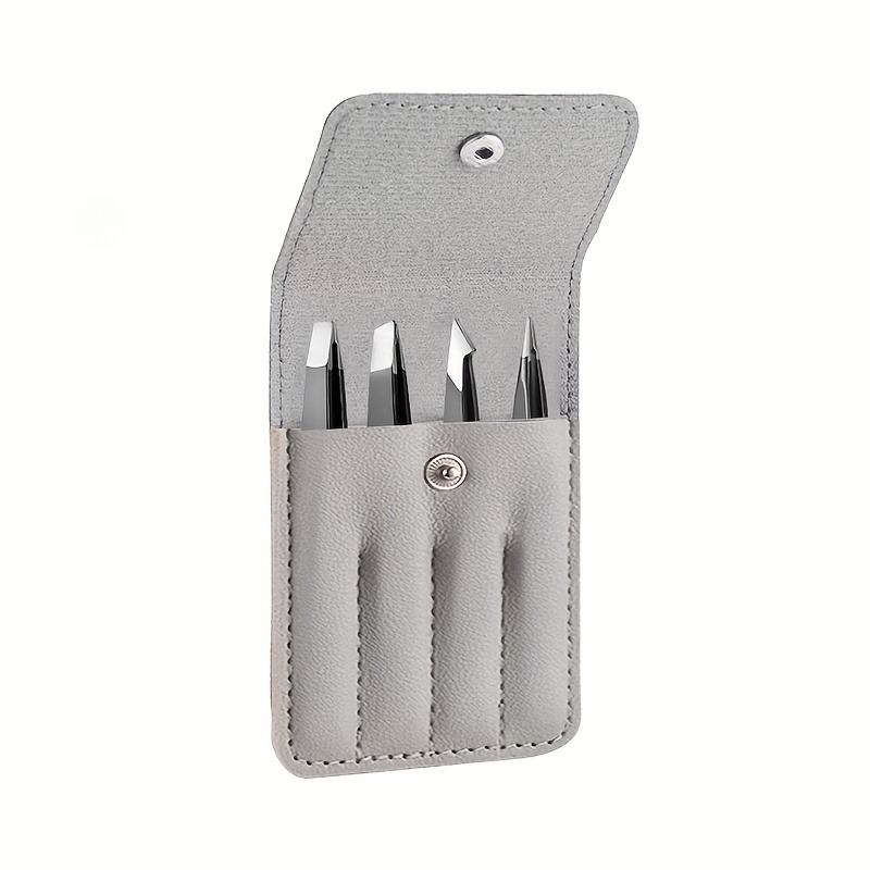 Xiaomi 4pcs Tweezers Set Women'S Facial Tweezers Leg Tweezers Hair Removal for Infections Professional Stainless Steel Precision Black