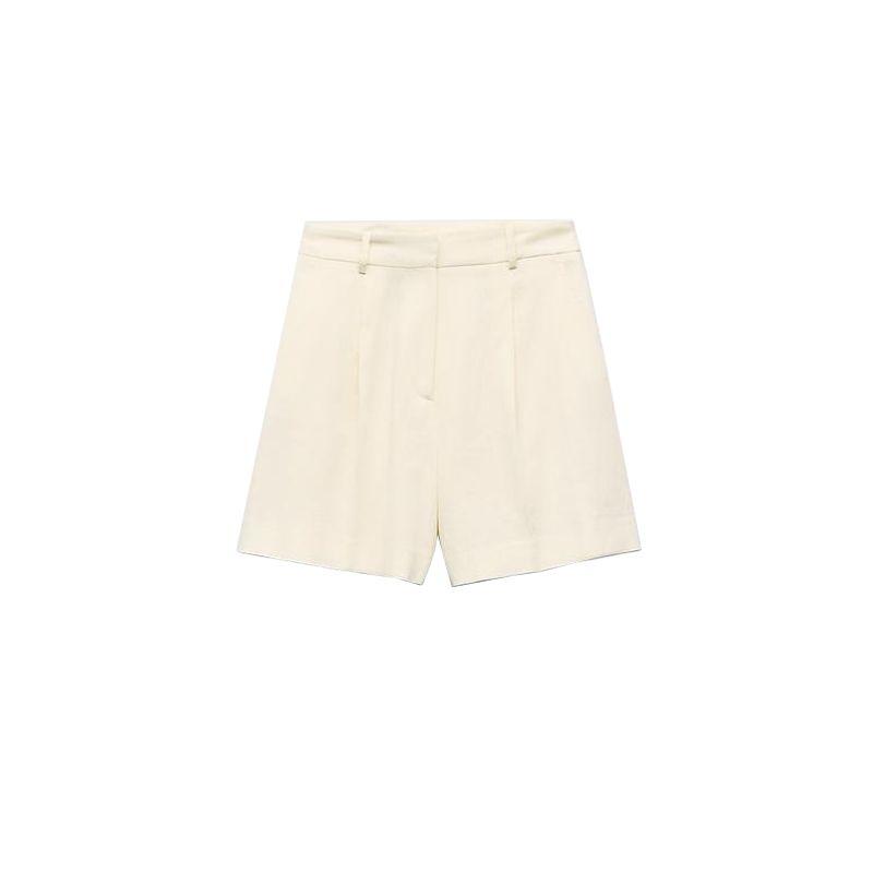 Spring New Arrival Linen Blended Vest 8025939 High Waist Casual Shorts Female 8026707 8026939