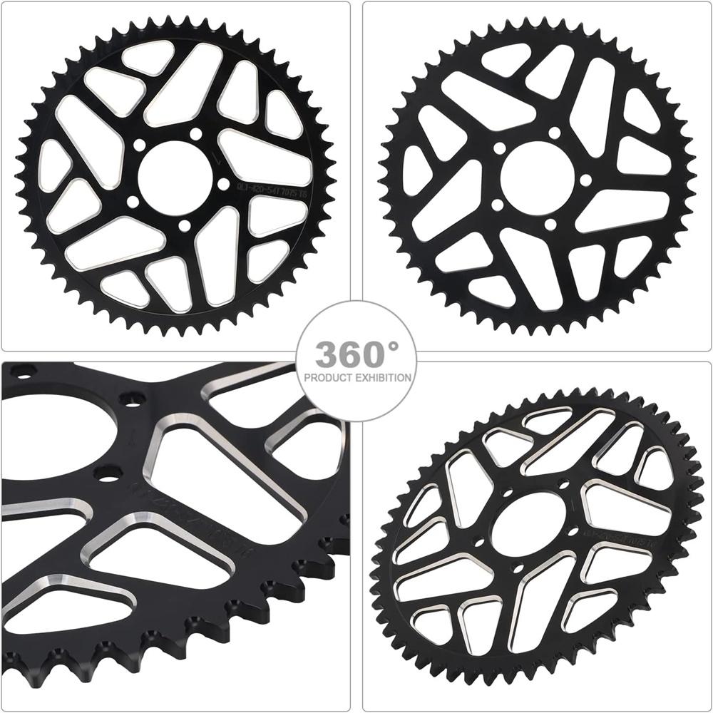Black Aluminum Alloy 54T Sprocket For Surron Light Bee S/X Electric Dirt Bike