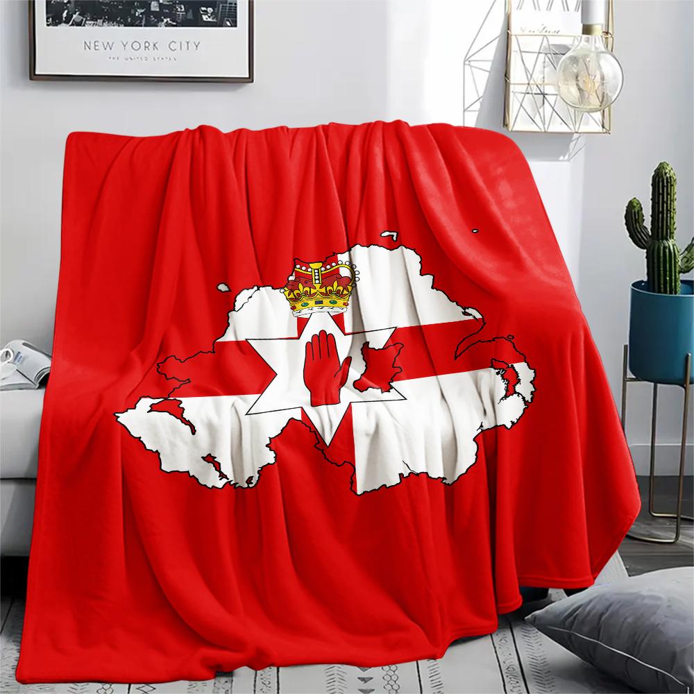 1 Stück Ulster-Print Flanelldecke, Hohe Qualität für alle Jahreszeiten, Heimdekoration, Wärme und Komfort, Perfekt für Weihnachtsgeschenke