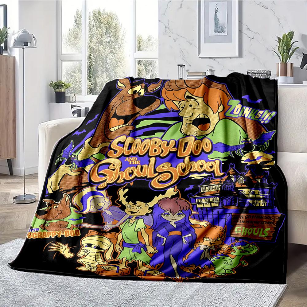 Scooby-Doo Theme Printed Blanket - Perfect for Couch, Bed, Travel & Outdoor Use | Machine Washable, Cozy & Durable.