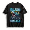 Funny Shark Monster Truck Graphic Casual Tee For Adults Kids Pure Cotton T-shirt