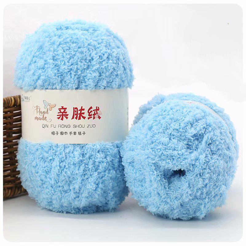 50 g/Bündel Chenillegarn, weicher, dünner Korallensamt-Handtuchfaden zum Stricken, Häkelgarn, Handstricken, Häkeln, DIY-Pullover, Puppen