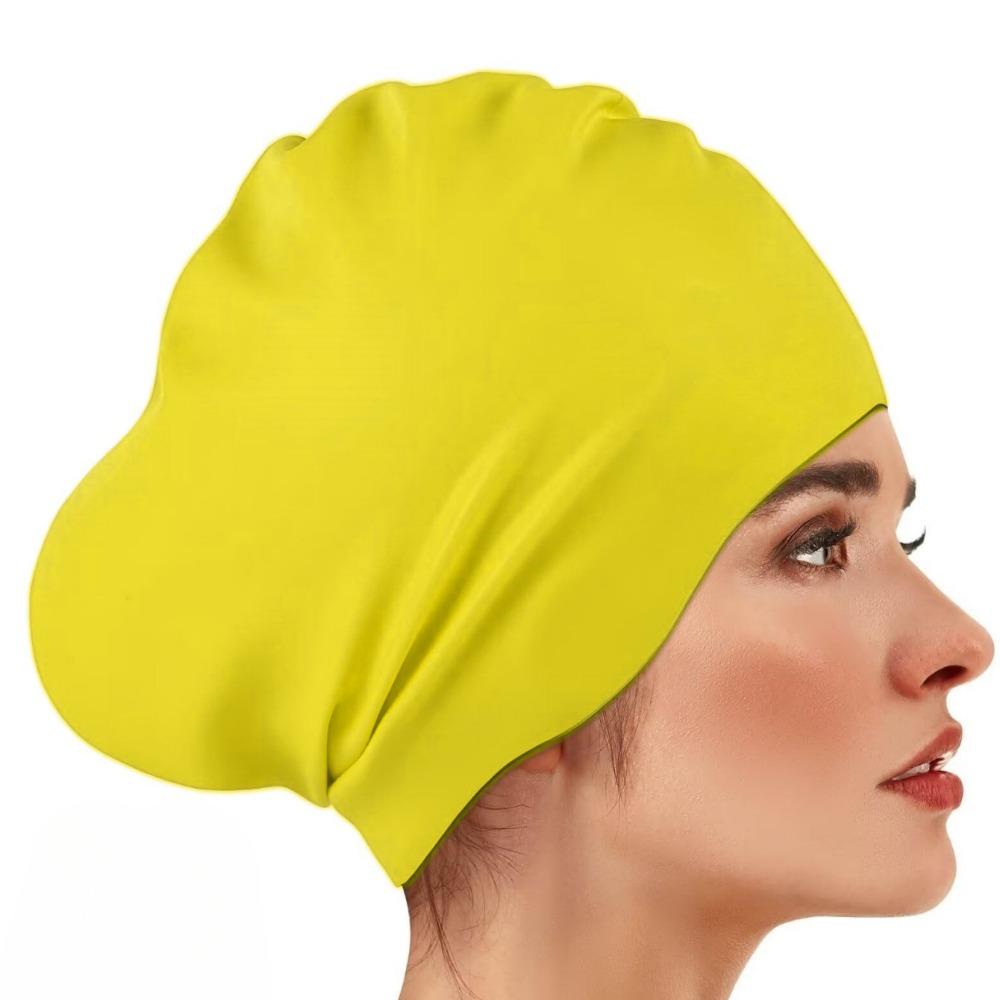Elastic Waterproof Swim Cap Soft Snorkeling Cap Silicone Swim Headgear Spearfishing
