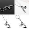 Tattoo Machine Shape Alloy Pendant Necklace With Geometric Design For Men And Women