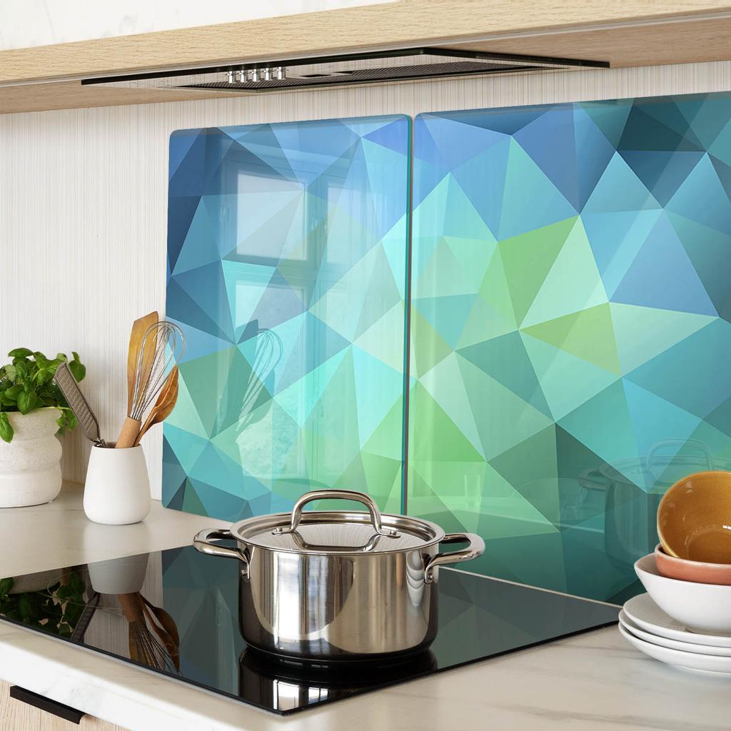 Decorative Tempered Glass Cutting Boards Abstract 2X40X52 Cm