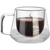 200ml Szklany Kubek do Kawy z Podwójną Ścianką Odporny na Ciepło Filiżanka do Espresso Termoizolowany Kubek na Latte Cappuccino Herbatę Wodę Zestaw Naczynia do Napojów