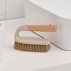 Cleaning Brush Multifunctional Durable Wooden Handle Stiff Bristles Sturdy Scrub Brush for Bathroom
