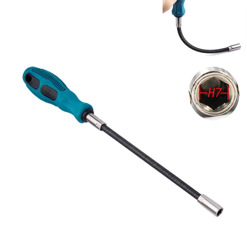 Kvalitní nástrčný šroubovák 1 ks, ohebný, modrozelený