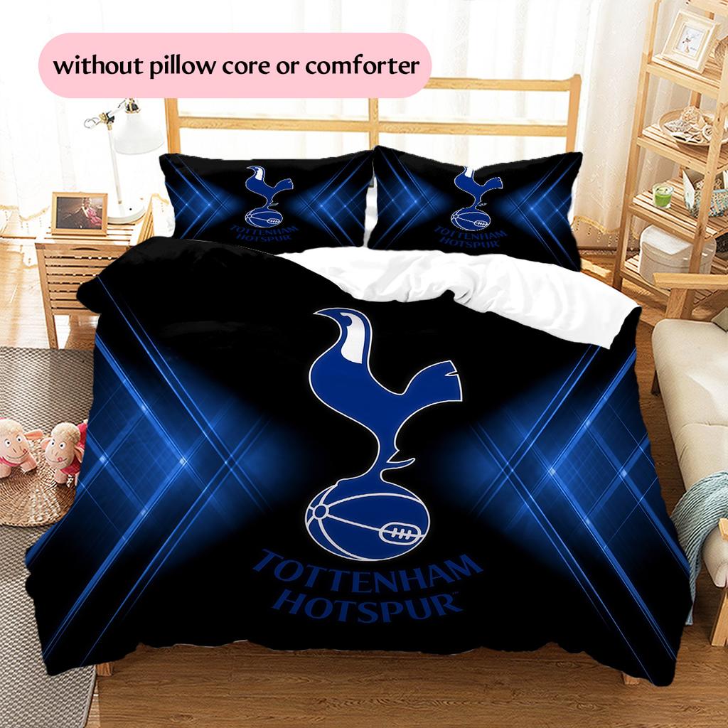Tottenham Hotspur F.C Pattern Bedding Quilt Set Home Decoration Gift (1 * Duvet Cover + 2 * Pillowcase Without Core)