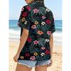 Women's Shirt Short Sleeve Shirt Button Down Blouse Floral Printed Daily Casual Collar Regular Tops Daily  Summer Spring