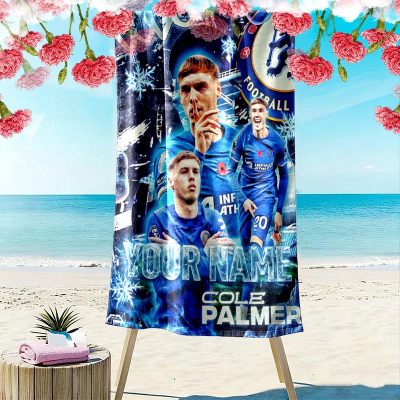 Custom Chelsea Print Beach Towel, Large Soft Quick Dry Towel for Beach Camping Swimming