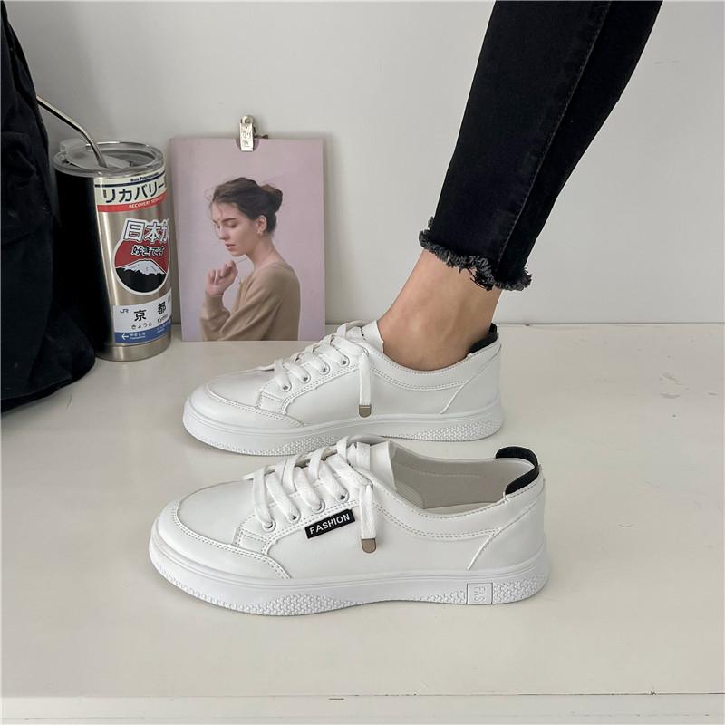 Little White Shoes Women's  Spring and Autumn Season New Korean Edition Casual Flat Shoes Board Shoes