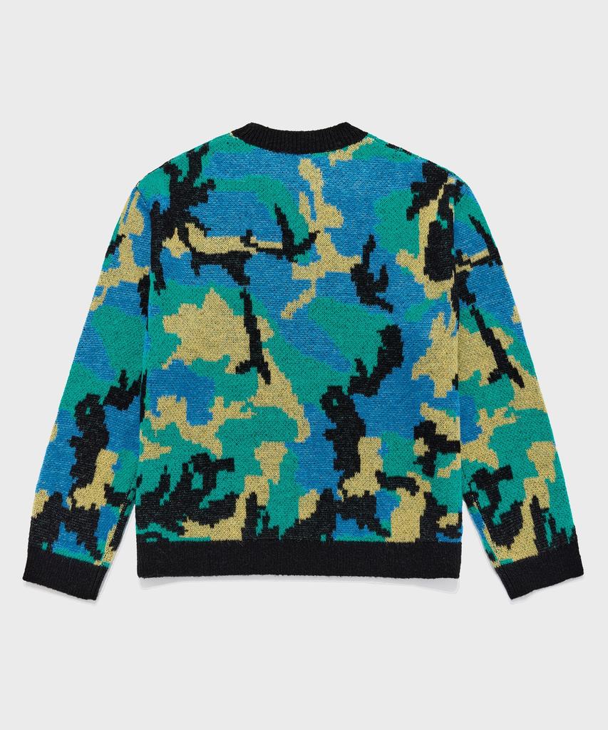 Eoweikeunyuyog (U) Camo Crewneck Sweater Blue