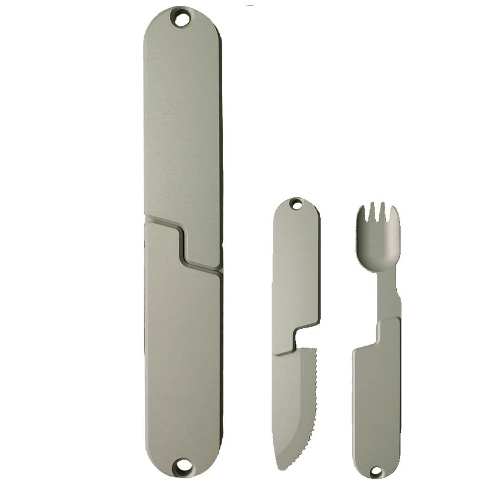 

Набор столовых приборов для кемпинга Портативный с ножом и вилкой для обеда One Size жёлтый