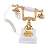 Decor Durable DIY Assemblies Alloy 1/12 Rotary Phone for Doll Houses Toys Acc