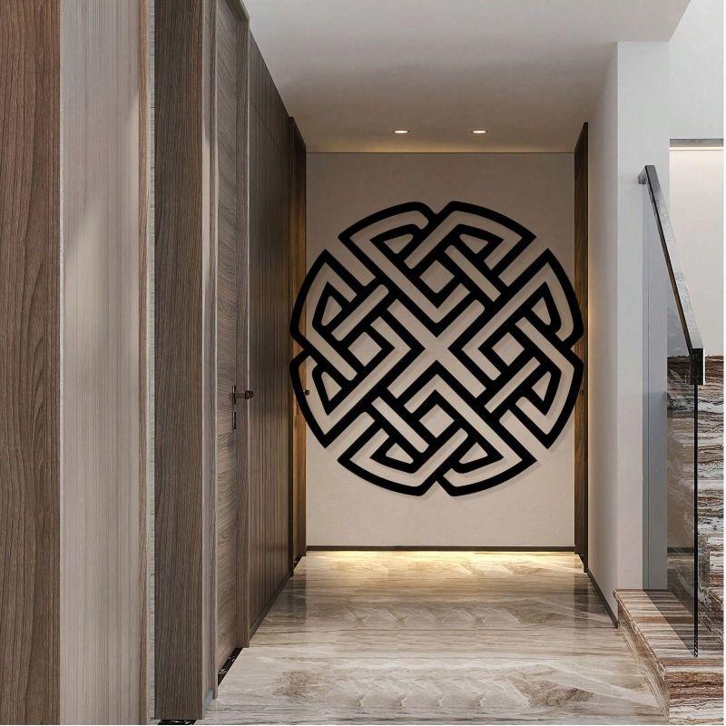 

Metal Wall Art Eternal Knot Symbol Good Luck Wealth New Year Gift