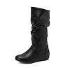 New European and American Autumn and Winter Medium Tube Women's Boots Inner Water Table Casual Stacking Boots Martin Boots Large Size Boots