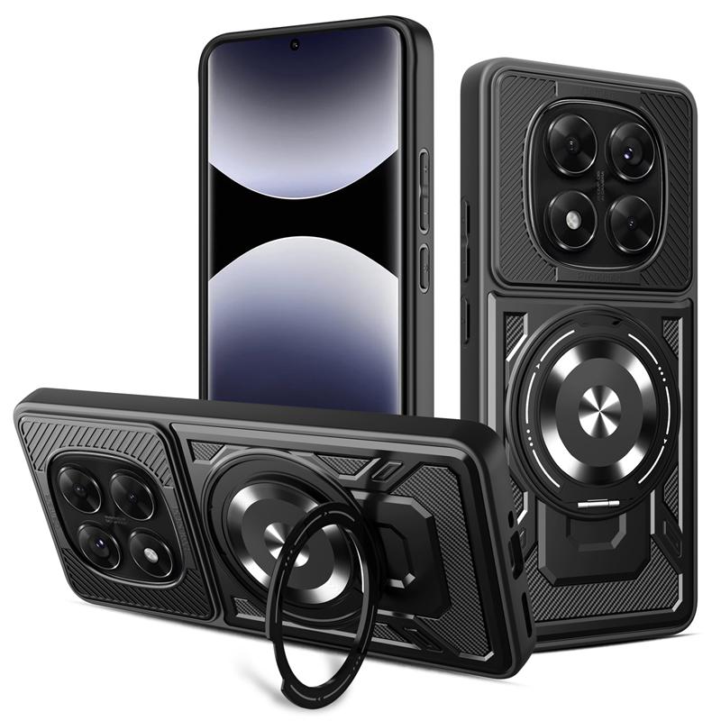 

Чехол для телефона с кольцом-подставкой для Xiaomi Redmi Note 14 13 Pro Plus с магнитной крышкой для Magsafe Redmi Note 14 Pro 5G 14C Fundas Redmi Note 14 Pro 5G (Global)