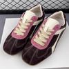 Genuine Leather Sneakers Training Lace-up Casual Sports Women's Shoes Autumn Winter Plus Velvet Retro Training Women Shoe