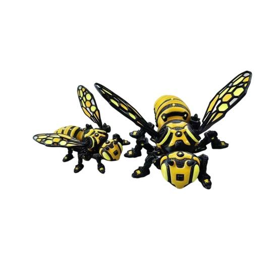 Cyberpunk Bee 3d Printed Ring Crafted From Smooth 8.5 Cm 1 Pc