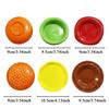 Set da 6 Piatti per Hamburger, Ciotoline Impilabili per Condimenti e Salse Lavabili in Lavastoviglie per Ketchup, Snack, Sushi, Festa BBQ, Cucina, Ristorante
