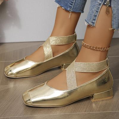 Women Flats Mary Jane Fashion Shallow Slip On Shoes Ladies Mary Jane Casual Single Shoes Soft Flat Square Heel Dress Ballerinas