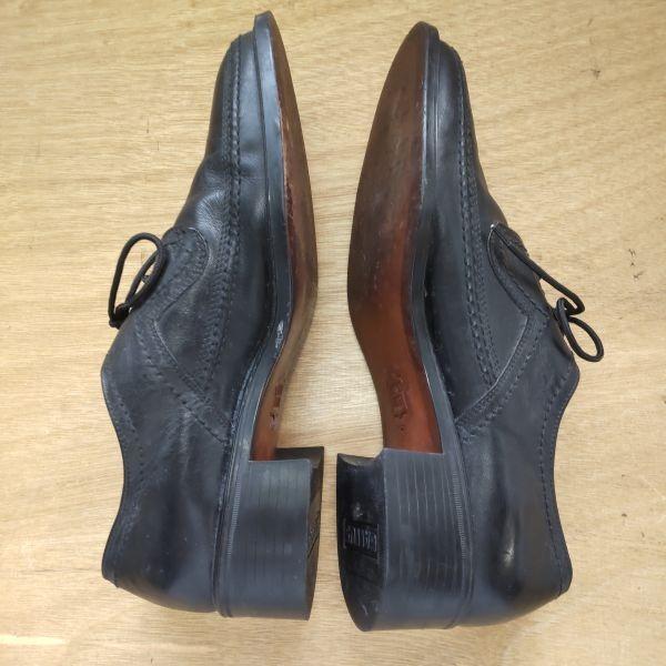 70s 80s Vintage GALLUS Made in West Germany Since 1880 Leather U Tip Shoes Black Size 7 25.5(USED)