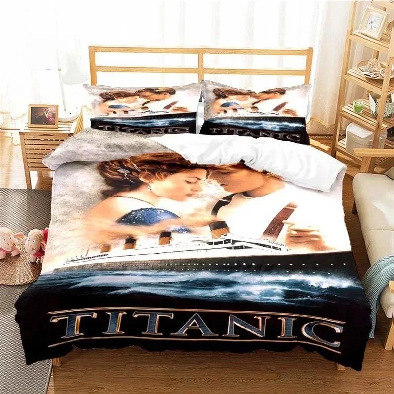 Movie Titanics Bedding Set 3D Printed Suitable For Bedroom Duvet Cover Set With Pillowcases Kids Home Textile