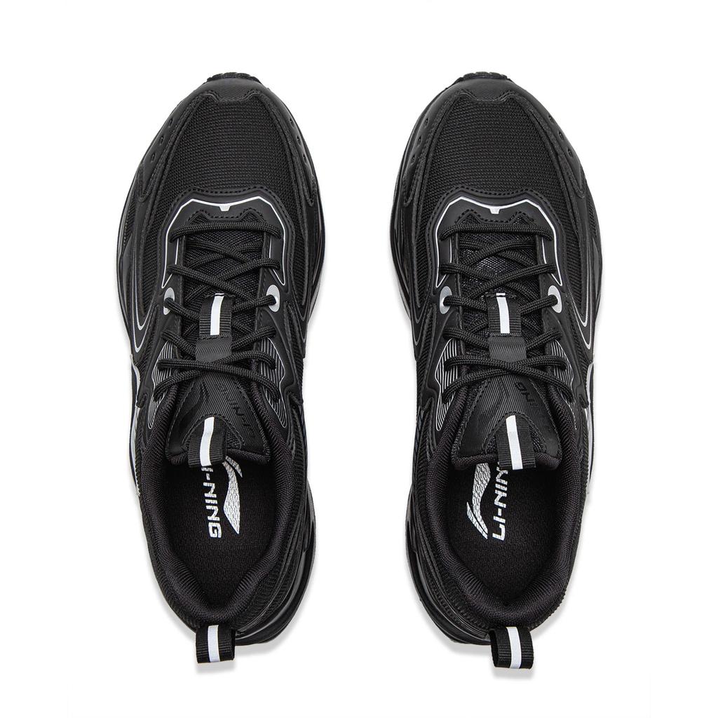 Li Ning Sports Lifestyle Series Synthetic Leather Classic Casual Low-Top Dad Shoes Men Sneakers Black AGCV433-3