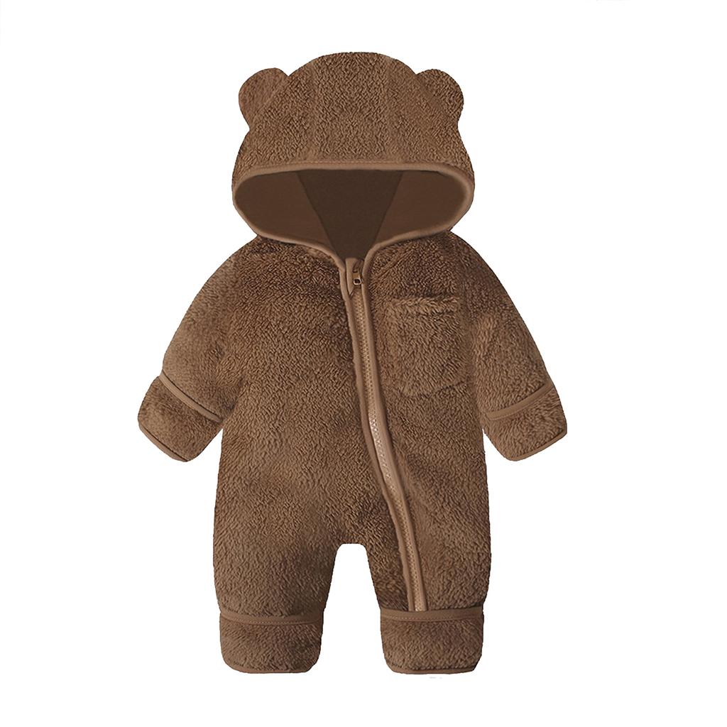 Infant Romper Set Baby Crawling Suit Thick Warmth Newborn Flannel Outfit