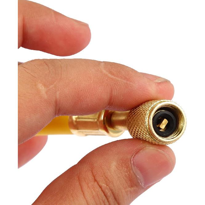 3 Pieces AC Manifold Gauge Hose Kit For R410A R22 R134A R404A, 1/4" Thread Automotive Air Condition Refrigerant R410A A/C Charging Hose With 5Ft