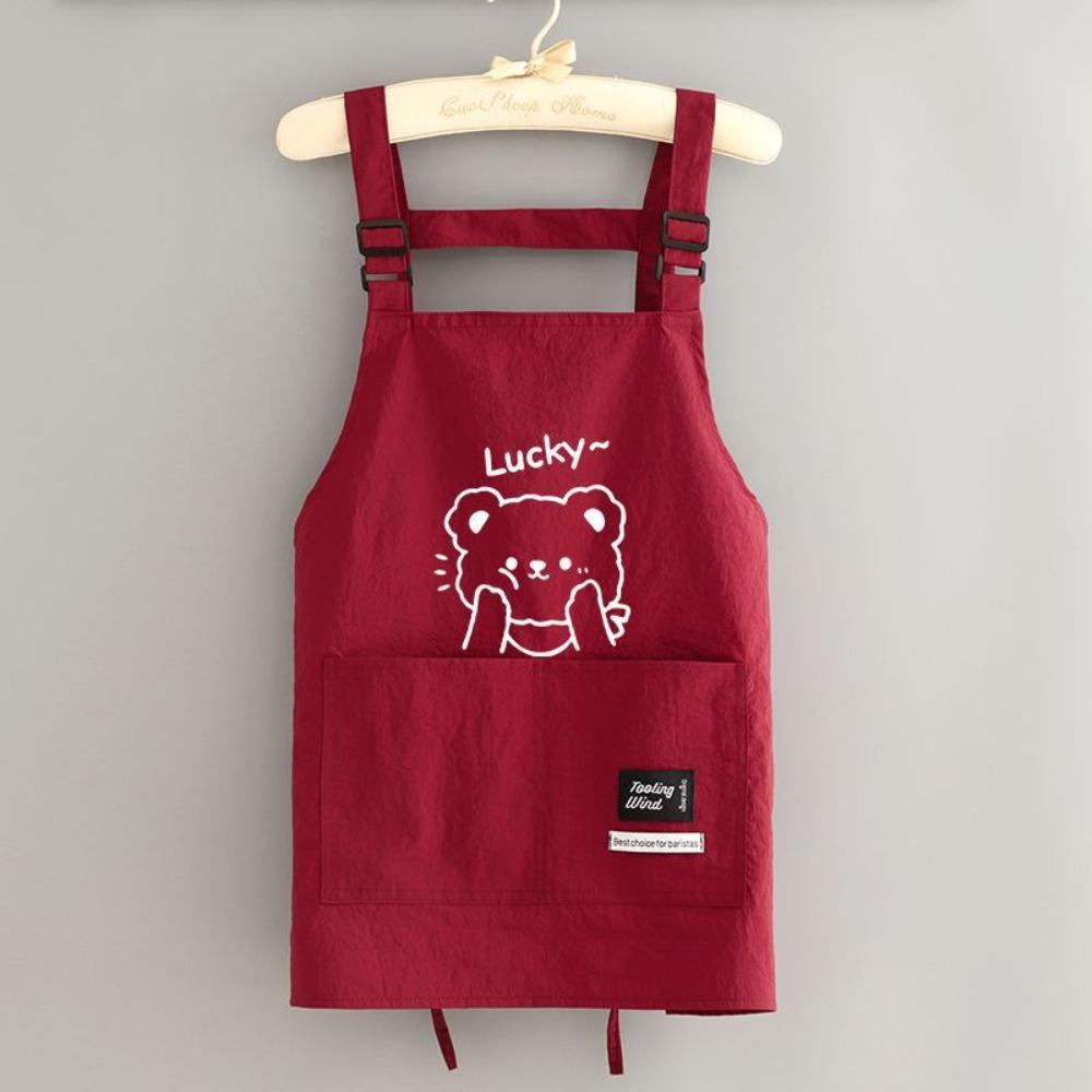 Anti-fouling Chef Apron Waterproof Cooking Baking Bibs Portable Kitchen Apron  for Home Kitchen