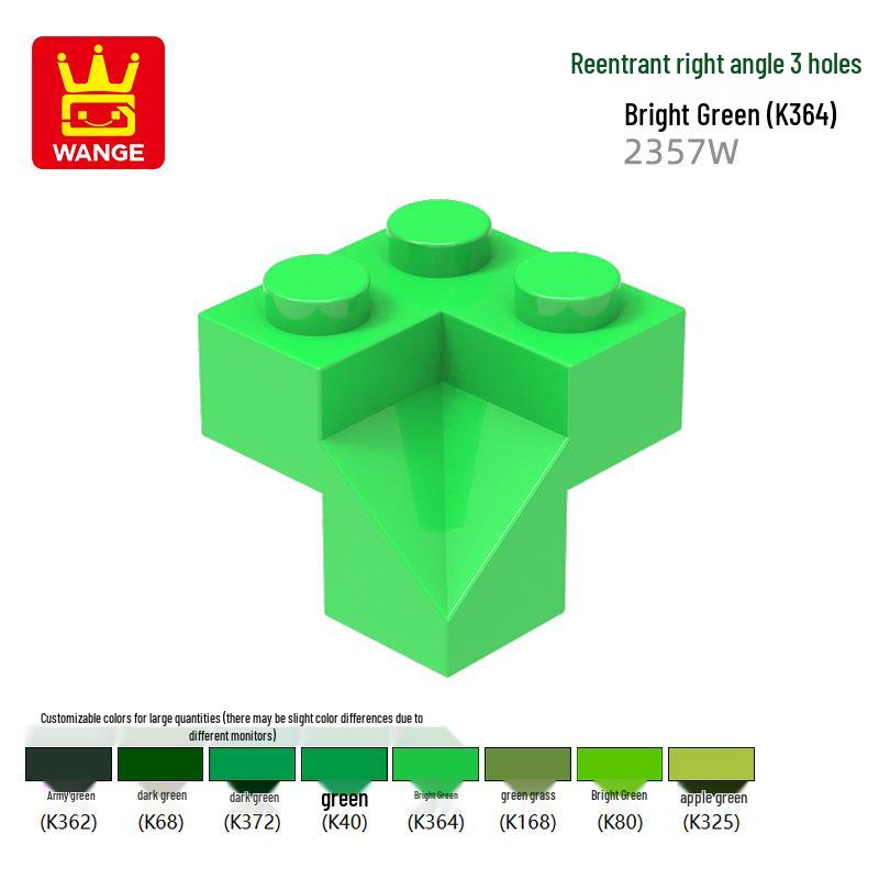 

Wange Small Particle Building Blocks: High Right Angle Hole Parts (2357W, 30987W, 30505, 60475W). 100g