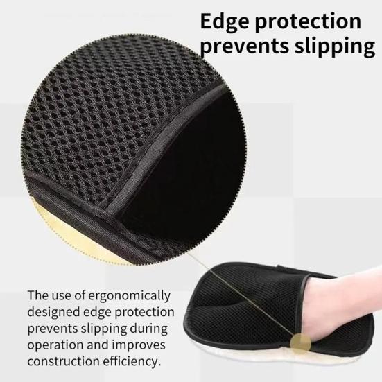 2Pcs Soft Wool Car Wash Gloves Water Absorption Car Wiping Gloves Lint-free Car Wiping Cloth for Home Auto Cleaning