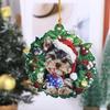 Hanging Christmas Dogs Ornament 2D Christmas Tree Pendant Xmas Dogs Keychain  Car