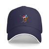 One Piece Featuring Two Polo Players Riding Horses a Printed Baseball Cap That Is Unisex And Appropriate for Any Season