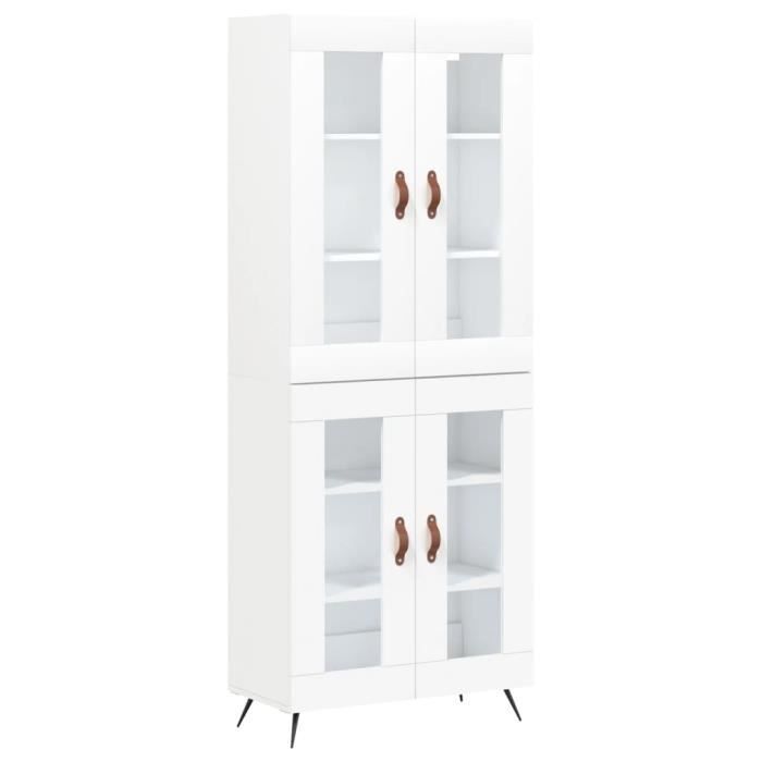VidaXL Highboard White 69.5x34x180 Cm Engineered Wood 3198249