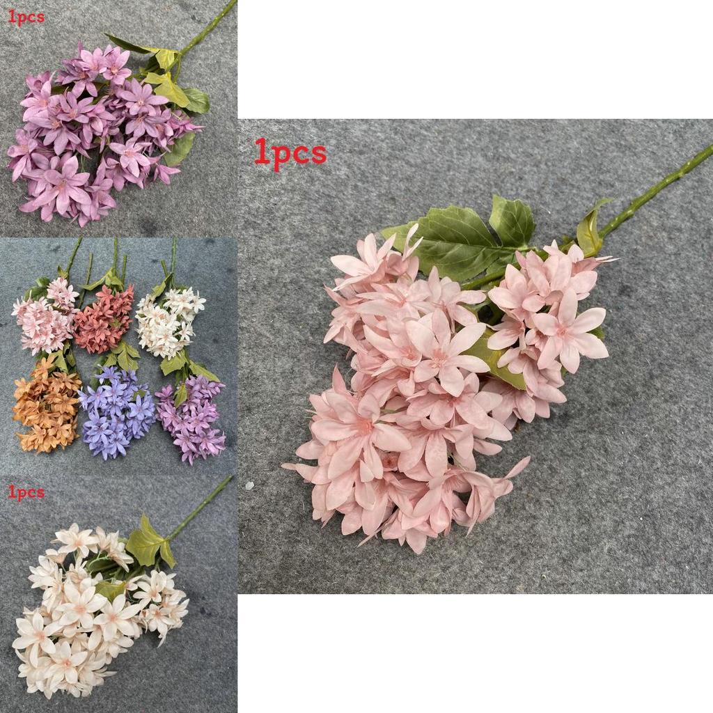 Artificial Silk Snow Orchid Bouquet For Home Decor Wedding Party Arrangement