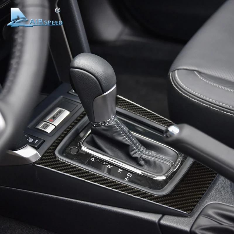 Real Soft Carbon Fiber Sticker for Subaru Forester 2013 2014 2015 2016 Car Center Console Panel Cover Accessories Interior Trim