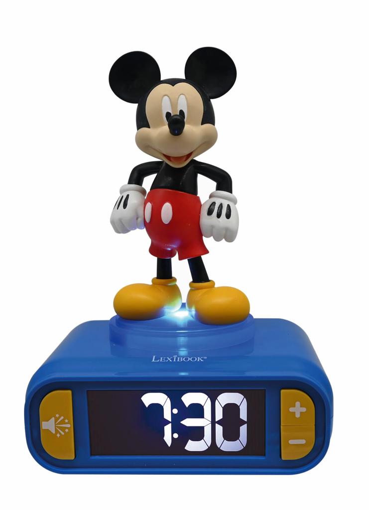 Lexibook Nachtlicht Wecker, Mickey Maus Digitaluhr, Tischuhr, RL800MCH, Authentisch