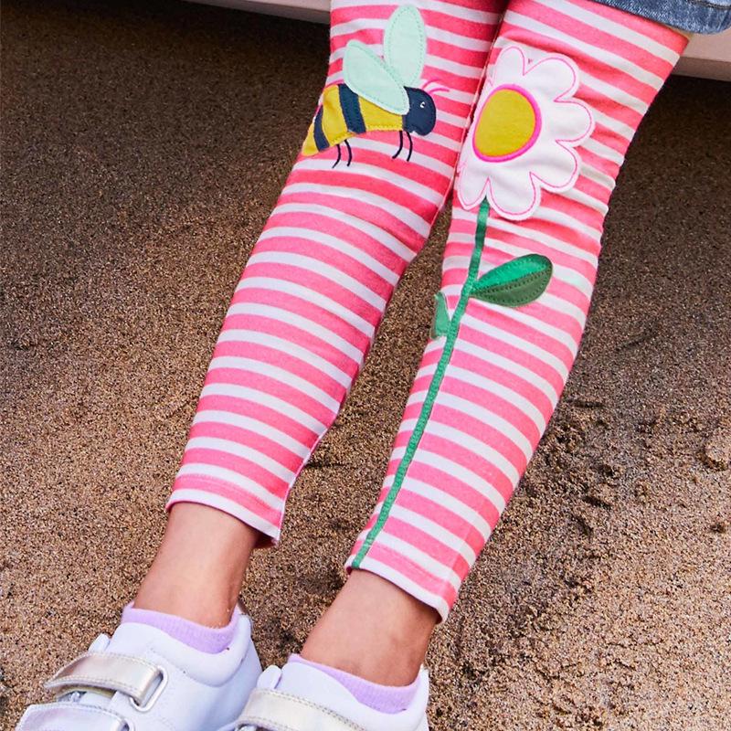 Children's Striped One-Piece Trousers - Spring & Autumn Leggings for Girls