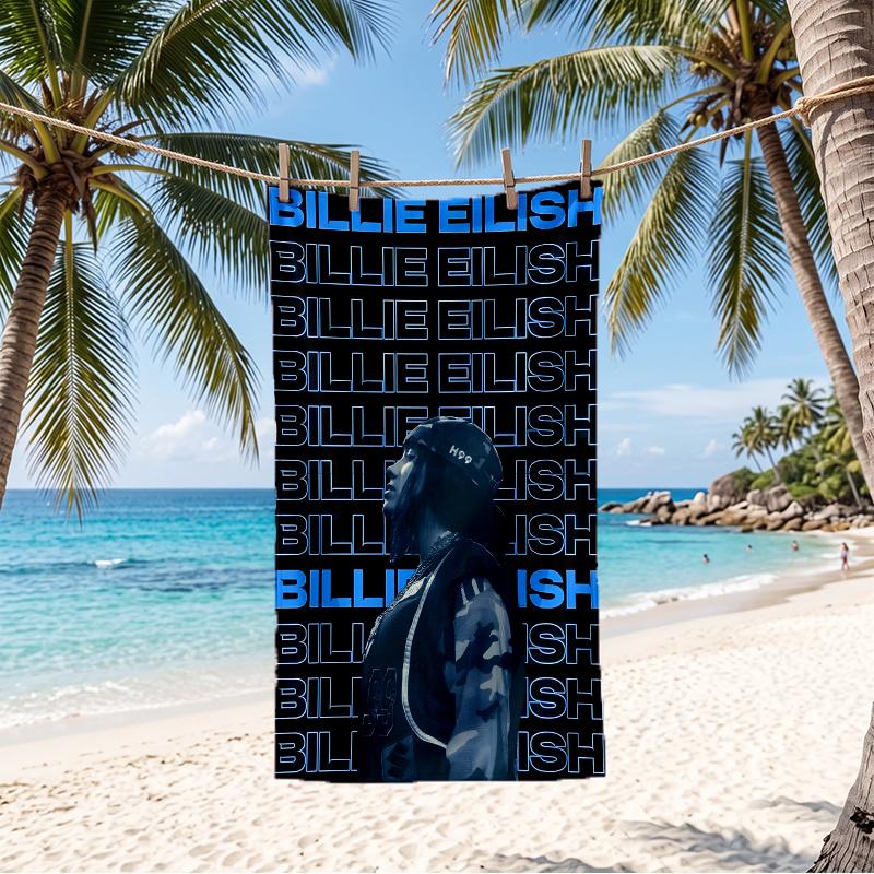 Billie eilish (23) Beach Towel Large Towel For Pool Summer Vacation Bath Gift