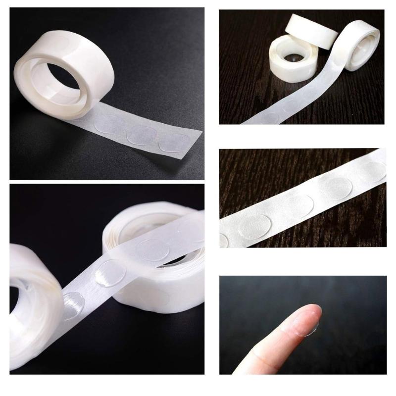 1000Pcs Invisible Double Side Adhesive Dots for Balloon Craft 1.2cm Clear Dots Sticker Removable for Wedding Decoration
