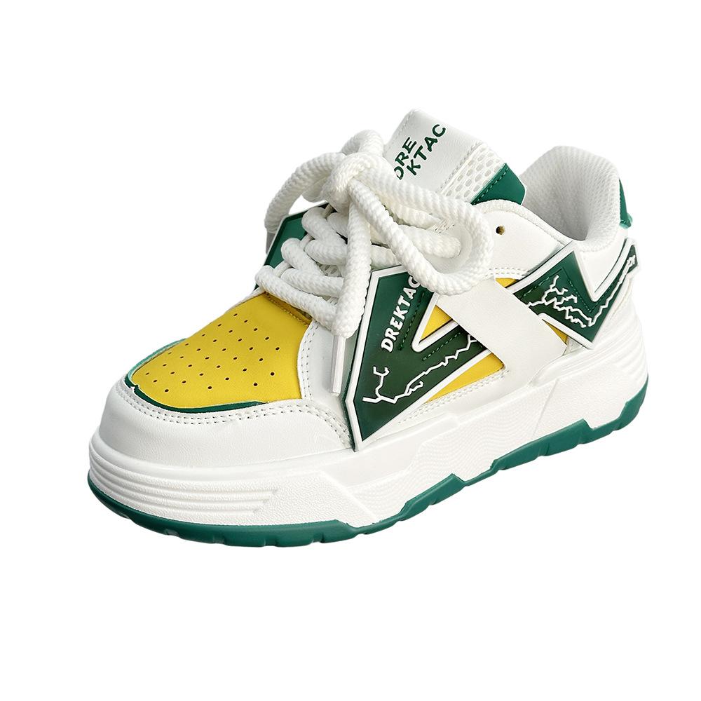 Ins Maillard Platform Heightening Casual Bread Shoes Couple Contrasting Colors Same Sports Shoes Men and Women