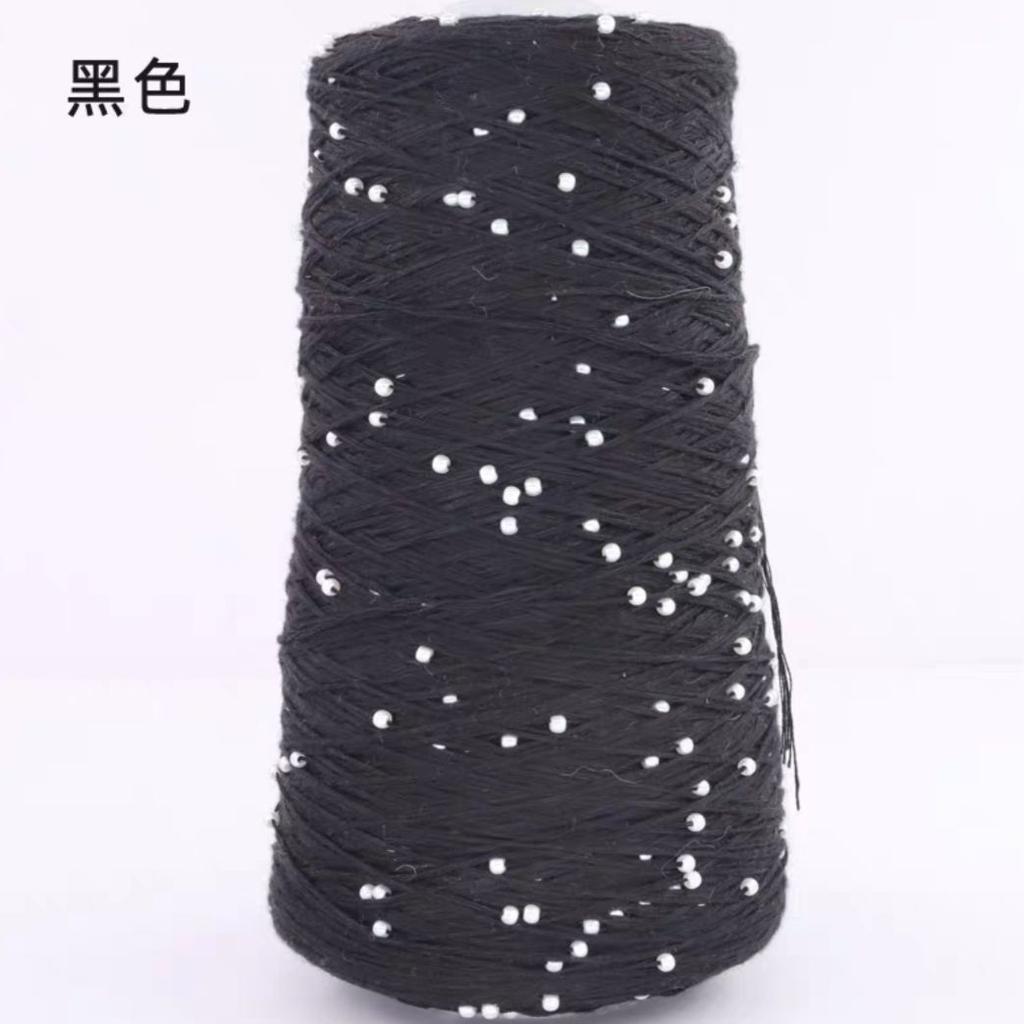 350g 70% CottonSoft Crochet Hand Pearl Beaded Yarn Lace 6# Hand-Knitted Thread For Summer Knitting Sweaters Hats Scarves Luxury
