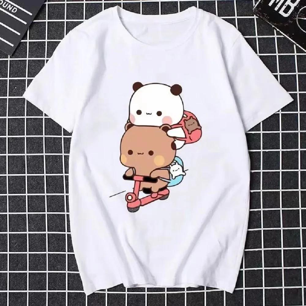 Bubu Dudu Print T Shirt Funny Anime Women Crew Neck Top Graphic Comic Manga Unisex Summer Clothes Women Clothes