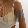Adjustable Alloy Arm Cuff Bracelet Exquisite Design Fringe Arm Cuff Body Chain  Party Wear