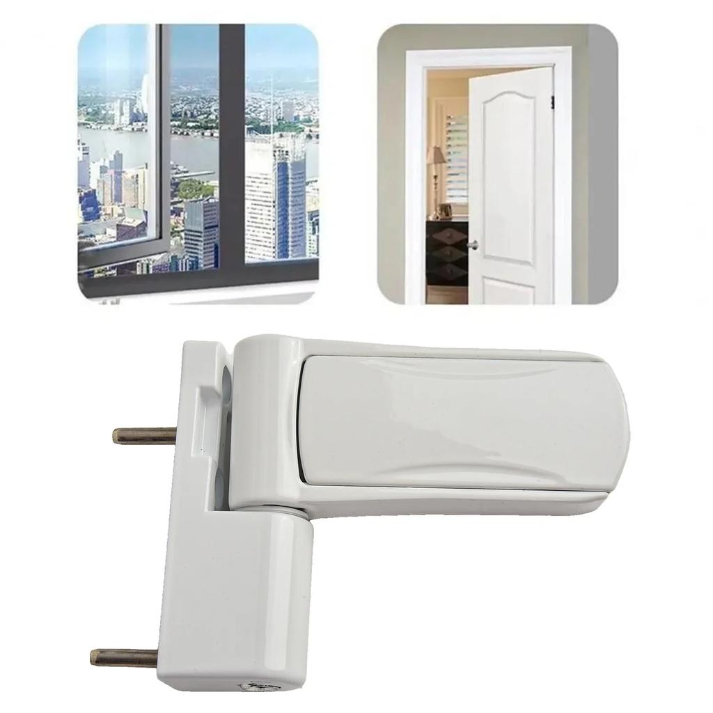 Bisagra de Bandera para Puerta de UPVC Tríada Ajustable Para Puertas de Doble Acristalamiento Bisagra Perfil de Aluminio Hidráulica Silenciosa con Amortiguador Blanco